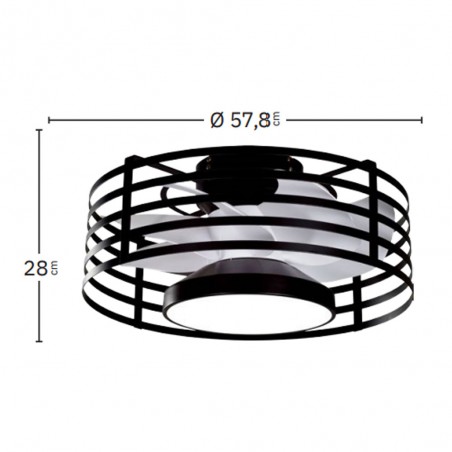 Ventilador Plafón LED Xaloc CCT (22W)