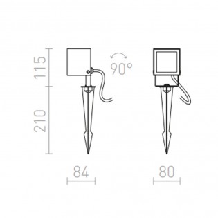 Foco LED con piqueta Bora (6W)