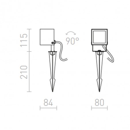 Foco LED con piqueta Bora (6W)