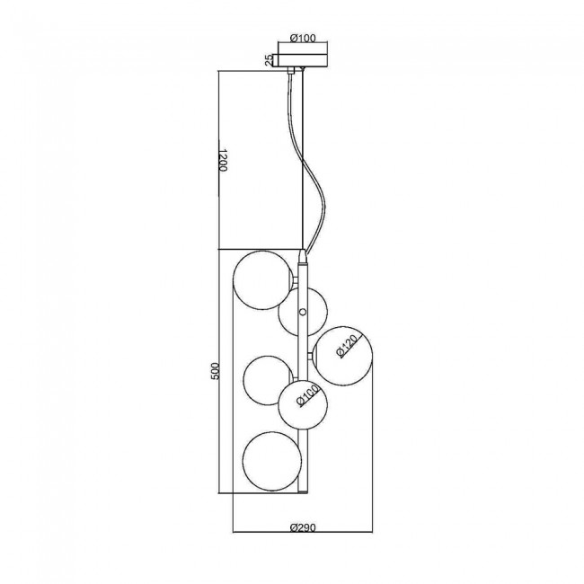 lampara colgante dallas 6 luces