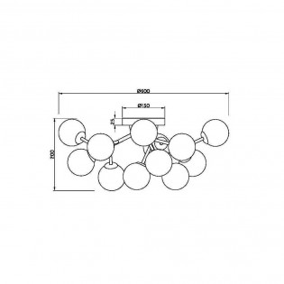 Plafón de techo Dallas II (12 luces)