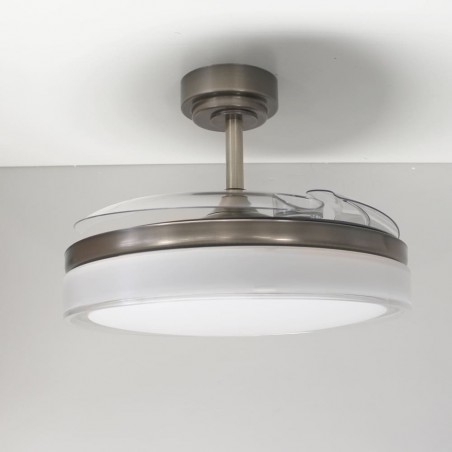 Ventilador LED con aspas plegables Oroel Níquel CCT (45W)