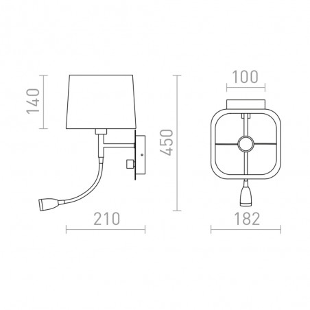 Aplique de pared Perth