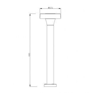 Baliza alta de exterior LED Nevada (12W)