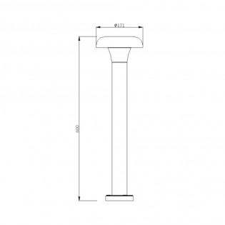 Baliza alta de exterior LED Arena (12W)