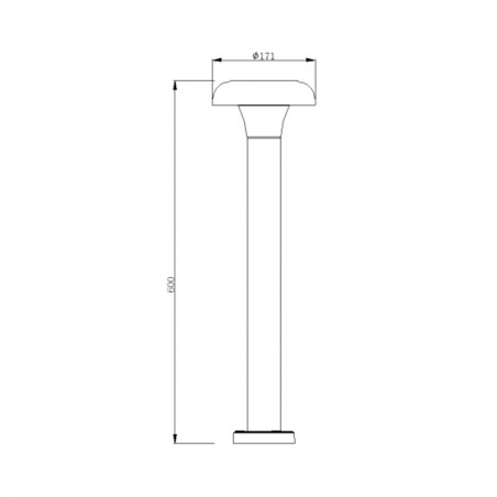 Baliza alta de exterior LED Arena (12W)