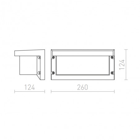 Aplique de exterior Hide