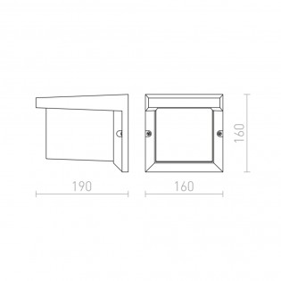 Aplique de exterior Hide II