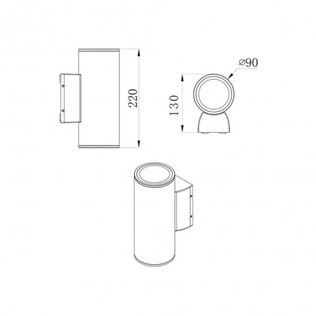 Aplique de exterior LED Fox (2x6W)