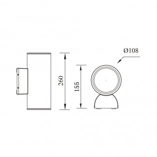 Aplique de exterior LED Fox (2x12W)