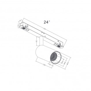 Foco de carril magnético Focus LED Exility (5W)