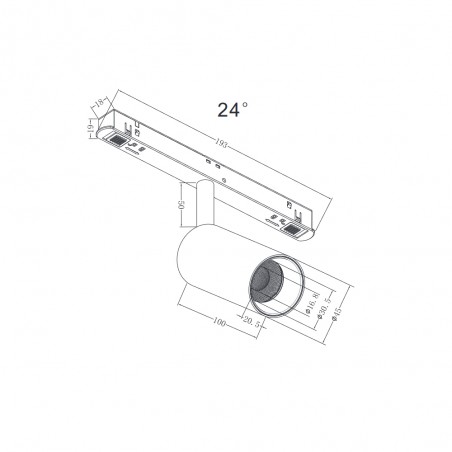 Foco de carril magnético Focus LED CCT Exility (5W)