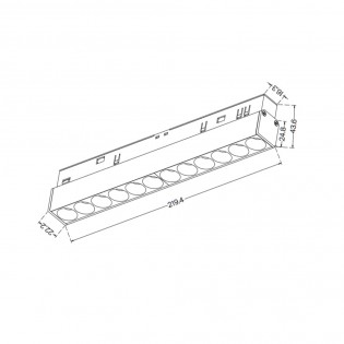 Foco LED para carril magnético Points CCT Exility (12W)