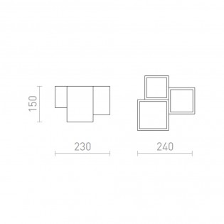 Plafón de techo Jack (3 Luces)