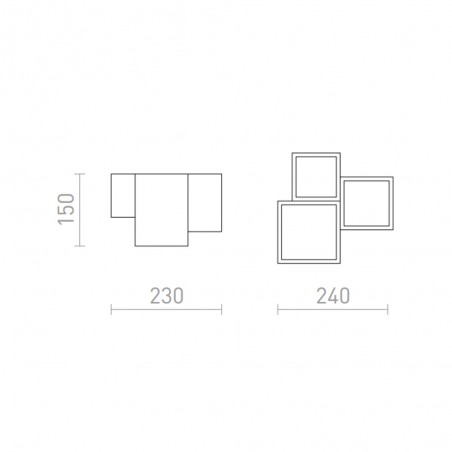 Plafón de techo Jack (3 Luces)