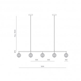 Lámpara colgante LED Doul (5x3W)