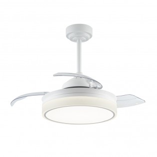 Ventilador LED aspas retráctiles Vera Mini CCT Dim (30+10W)