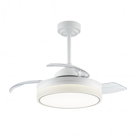 Ventilador LED aspas retráctiles Vera Mini CCT Dim (30+10W)