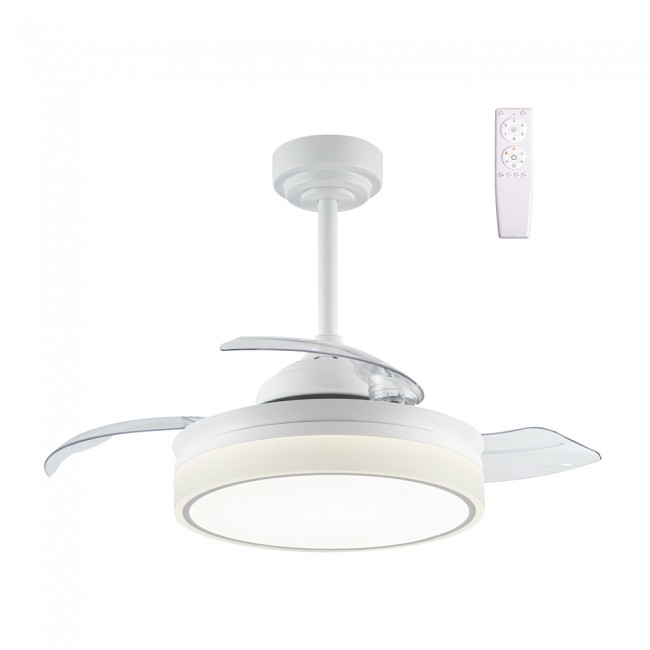Ventilador LED aspas retráctiles Vera Mini CCT Dim (30+10W)