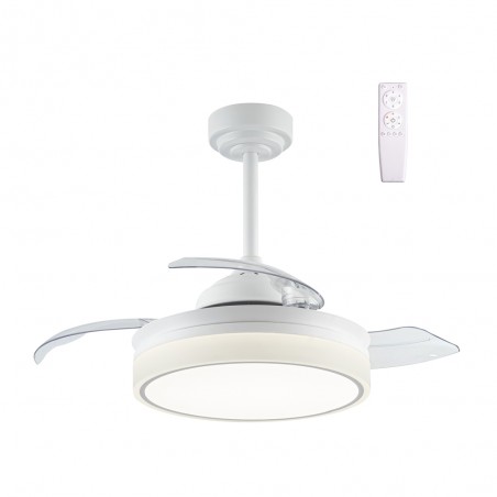 Ventilador LED aspas retráctiles Vera Mini CCT Dim (30+10W)