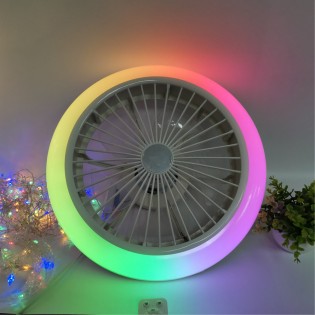 Ventilador LED con altavoz Iris RGB CCT (25W)