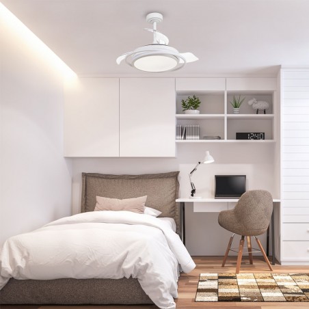 Ventilador LED con aspas plegables Antila Mini CCT (45W)