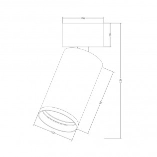 Foco de techo orientable Focus S II