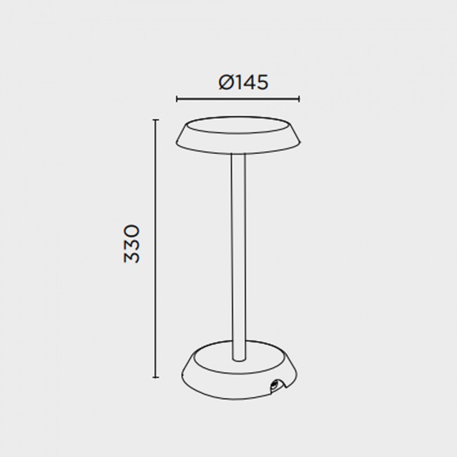 lampara de mesa led bateria 3w
