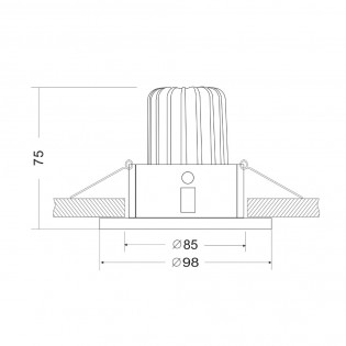 Empotrable de techo LED Yin 4000K (12W)