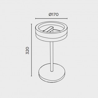 Lámpara de mesa LED Circular (13W)