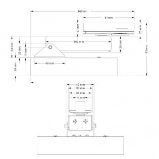 Foco LED para carril monofásico Zon Unity (12W)