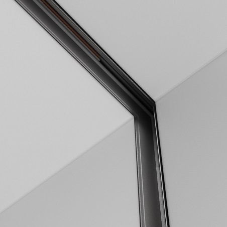 Accesorio esquina para carril magnético empotrable Exility