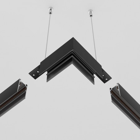 Esquina para carril magnético en suspension Exility