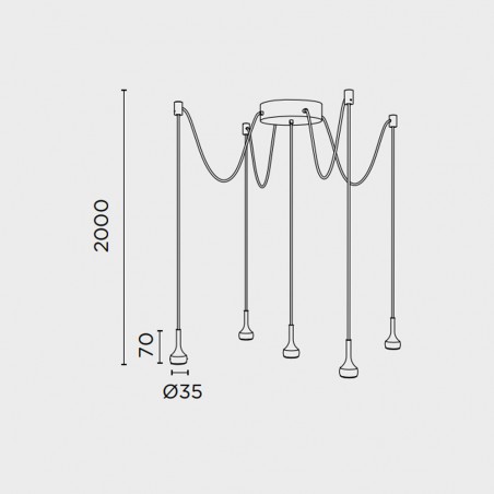 Lámpara colgante LED Mini (15W)