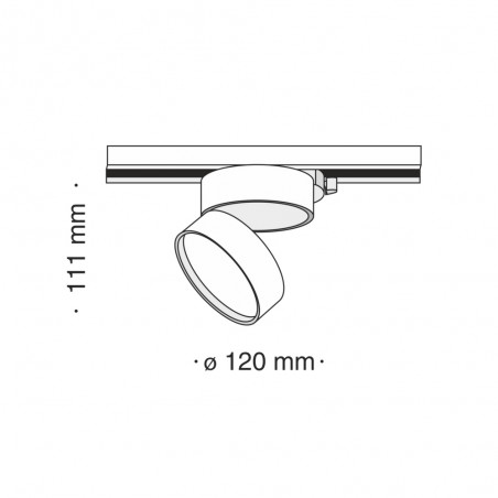 Foco LED para carril monofásico Onda Unity (18W)