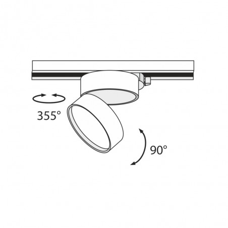 Foco LED para carril monofásico Onda Unity (18W)