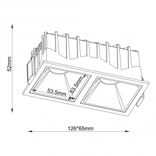 Empotrable de techo Alfa LED Dim (2x10W)
