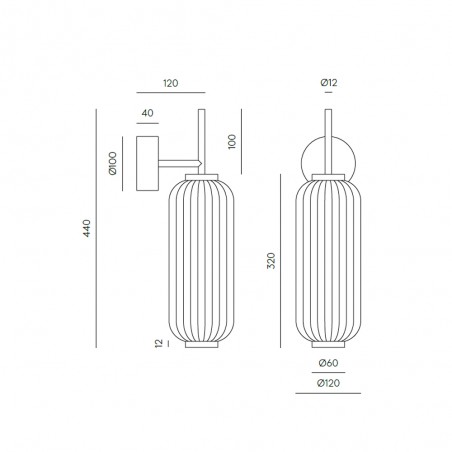 Aplique de pared LED Elma (6W)