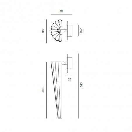 Aplique de pared LED Bion (5W)