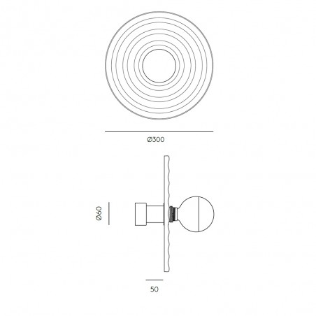 Aplique de pared Wave