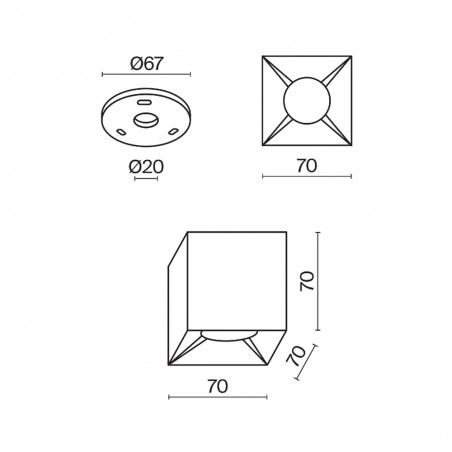 Foco de superficie Alfa LED Dim II (12W)