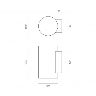 Aplique de pared LED Calp (5W)