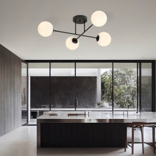 Plafón de techo Nicolo Opal (4 luces)