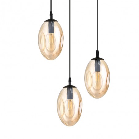 Lámpara de techo Celeste Ámbar (3 luces)