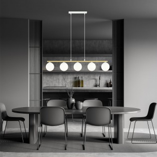 Lámpara colgante Etisa Blanco (5 luces)