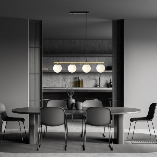 Lámpara colgante Etisa Negro (4 luces)