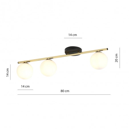 Regleta de techo Valenti Opal (3 luces)
