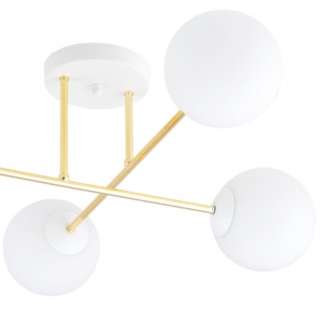 Plafón de techo Mendra II Opal (4 luces)