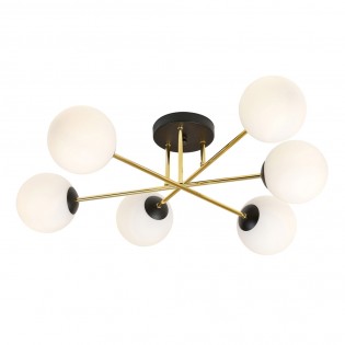 Plafón de techo Mendra Opal (6 luces)