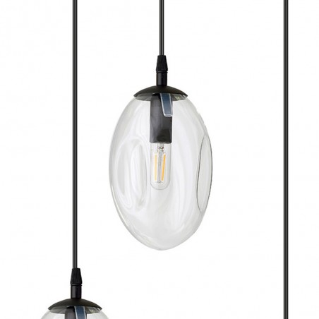 Lámpara colgante Celeste Transparente (6 luces)